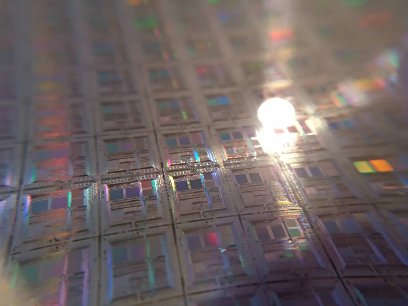Fatia de silício usada na fabricação de chips
